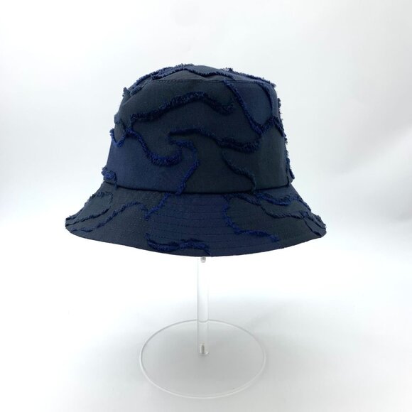 Christian Dior Navy Blue Floral Design Bucket Hat Lined With Logo Print main image 7